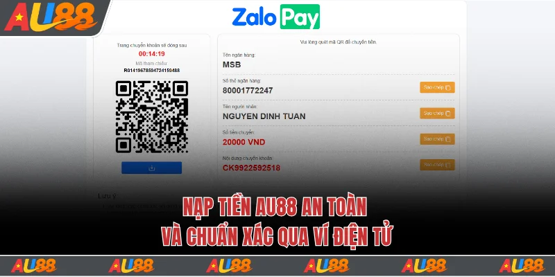 Hướng Dẫn Nạp Tiền Au88 Bằng Nhiều Phương Thức An Toàn 3 Nạp tiền Au88 an toàn và chuẩn xác qua ví điện tử
